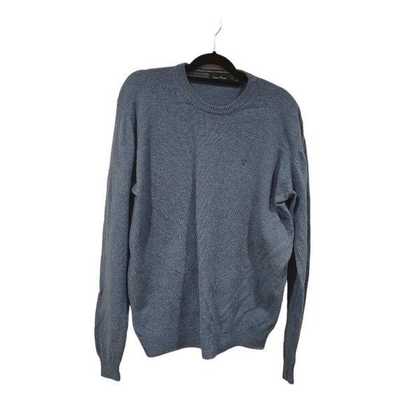 Vintage James Pringle Blue Wool Sweater Size XL - Picture 1 of 5